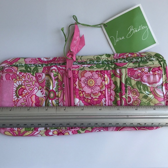 VERA BRADLEY New Pink Green Wallet - Picture 7 of 8